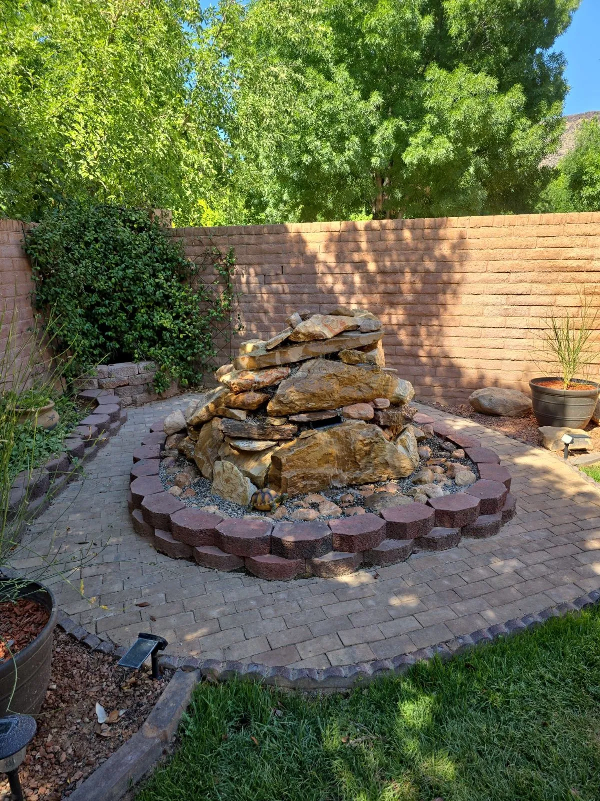 Backyard Fountain Build — St. George, a Viking Solutions project